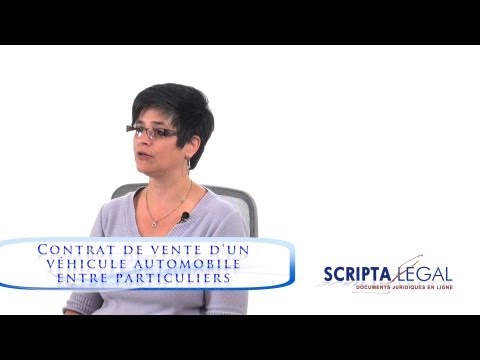 comment remplir acte de vente vehicule