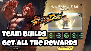 CLEAR AKUMA TRIAL REALM Team Builds to get all your rewards FAST Street Fighter Duel