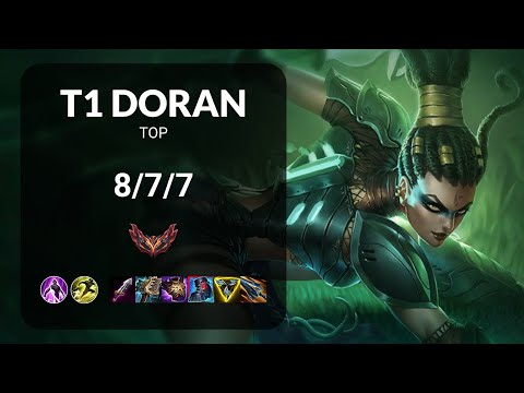 T1 Doran Nidalee vs Shen TOP - KR GRANDMASTER Patch 15.11