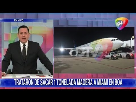 TRATARON DE SACAR 1 TONELADA DE  MADERA A MIAMI EN BOA 