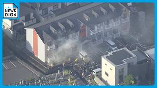 焼け跡から男性の遺体… 木造アパートの一室から出火 岐阜・大垣市