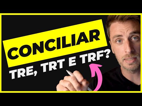 A ÚNICA FORMA DE CONCILIAR CONCURSO TRE TRT E TRF É ESSA: