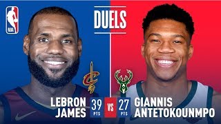 Giannis Antetokounmpo - Milwaukee Bucks - LeBron James - Cleveland Cavaliers