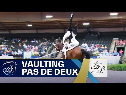 Lindner/Wacha enthuse the crowd at Pas De Deux | Vaulting | FEI World Equestrian Games 2018