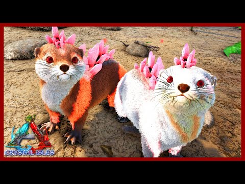 Ark Crystal Spine Otter Taming! Crystal Magmasaur Taming! Crystal Isles Map! Ep 24!