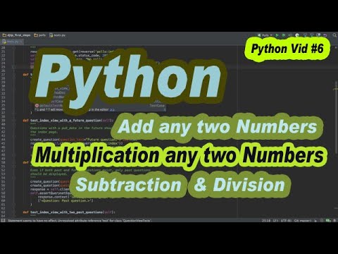 Python Programming Adding Two Numbers In Python Subtraction Division Multiplication In Python