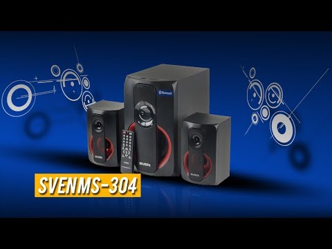 Speakers SVEN MS-304, juodas (40W, FM, USB/SD, Ekranas, RC, Bluetooth), SV-015602 video