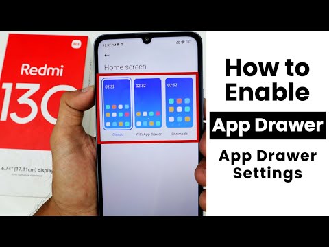 How to Enable App Drawer In Redmi 13C | App Drawer Settings