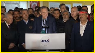 Cumhurbaşkanı Erdoğan deprem bölgesinde konteyner kent ziyaretinde kon