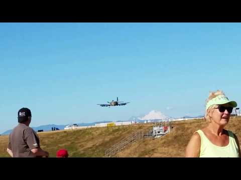 Douglas Skyraider and Grumman Bearcat  fly by