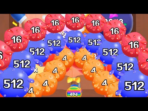 Satisfying mobile game / jelly 2048 - Blob Merge 3d gameplay walkthrough max level part 1