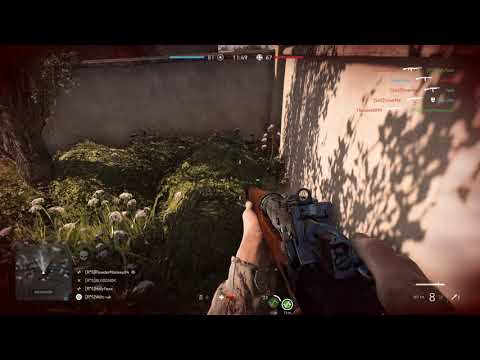 Battlefield 5 The 'ole "Jump on a bush and shoot over a wall" manoeuvre