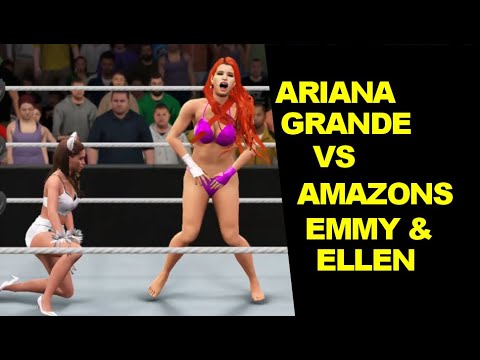WWE 2K17 Ariana Grande vs Amazons Emmy & Ellen - 2 on 1