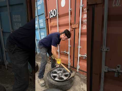 How To Break A Car Tire Bead #tiredoctor #shorts