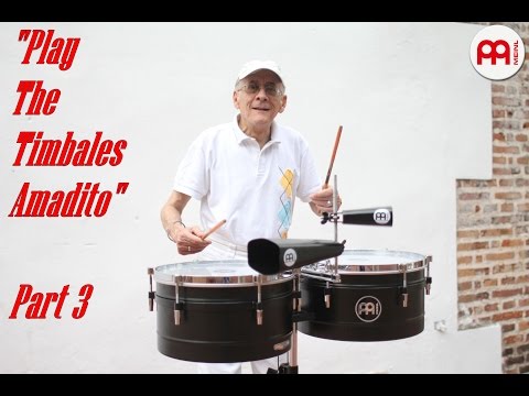 Amadito Valdes "Play The Timbales Amadito" Interview & Studio Session Part 3