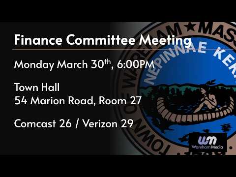 From the Finance Committee