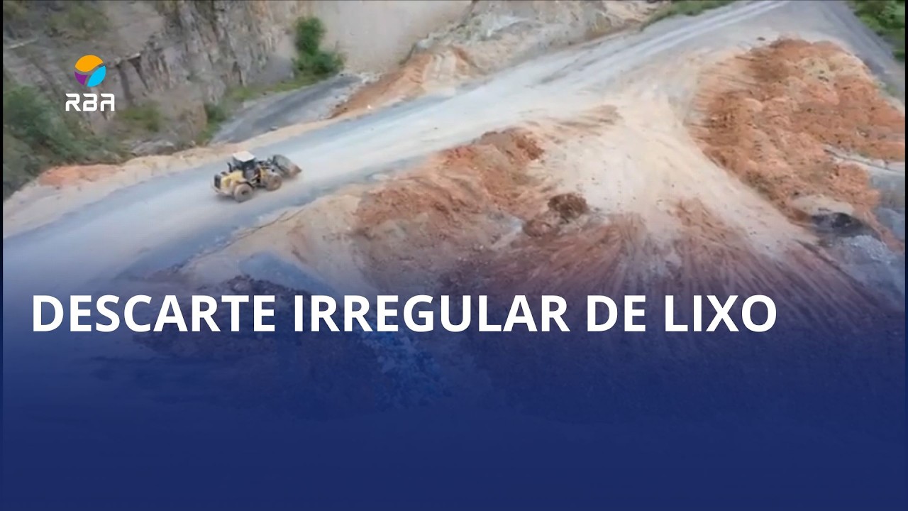 Descarte irregular de lixo. Drone flagra material em pedreira de Pouso Redondo