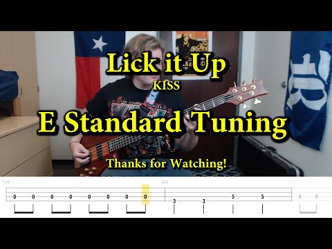 Lick it Up - KISS (Bass Cover with Tabs)