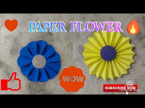2 easy flowers with paper by shreya (talent hub) 😍😘😘😘 #fab #flower