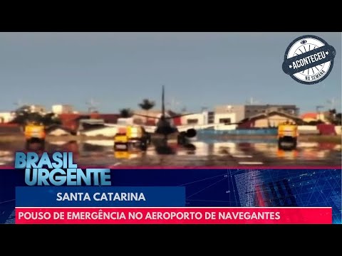 Avião faz pouso de emergência no aeroporto de Navegantes, SC | Aconteceu na Semana
