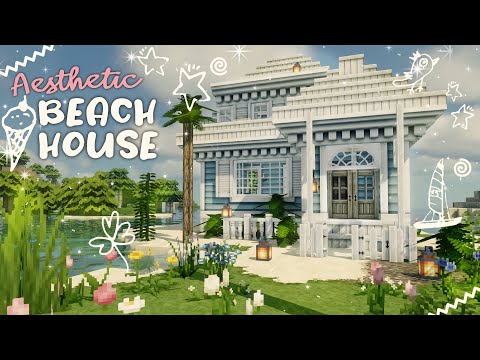 EPIC* Aesthetic Beach House! 🌊🌴 SPEEDBUILD | Pescapin Minecraft