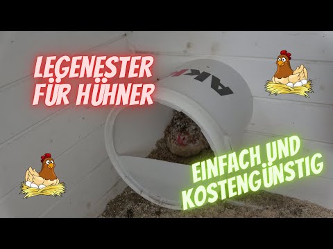 Hühner Tipp 14 - Legenest für Hühner selber bauen aus einem alten Eimer