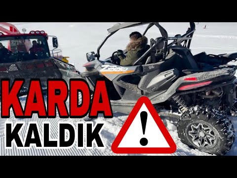 MOTOR İLE KAR KEYFİ ÇIKARDIM!!!!! (KARA SAPLANDIK YOLDA KALDIK)