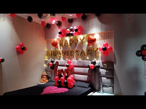 Anniversary surprise decoration wife 😱🤩 NB event planner all types of suprise decoration 😍#shorts 🤩😱