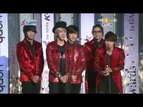 120222 GaonChart K Pop Awards - B1A4 Win  Acceptance