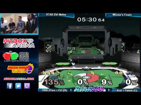 KTAR 14 Melee Doubles HBA Jflex + C!Z vs Tweek + Anti Winner's Finals