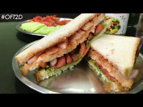 Easy Veg SANDWICH for DIET Plan शाकाहारी सैंडविच Recepie #OFT2D Video