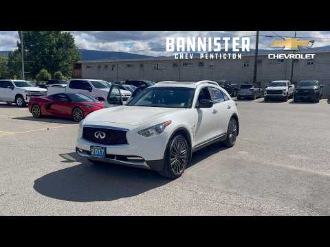 2017 INFINITI QX70 AWD 4dr Sport in White for sale at Bannister Chevrolet Penticton in Penticton, BC