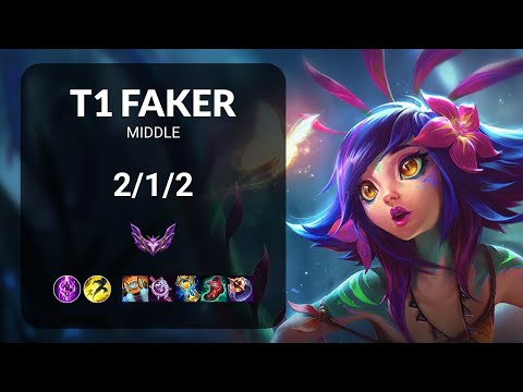 T1 Faker Neeko vs Jayce MIDDLE - KR  Patch 13.16