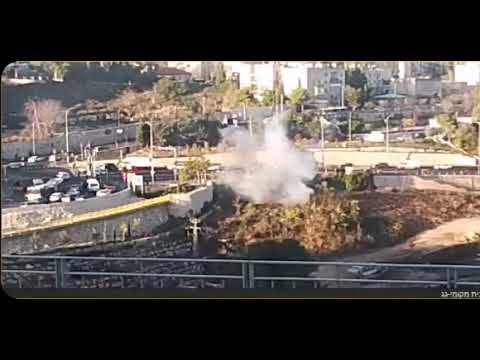 צפו: תיעוד רגע הפיצוץ הגדול בכניסה לעיר ירושלים