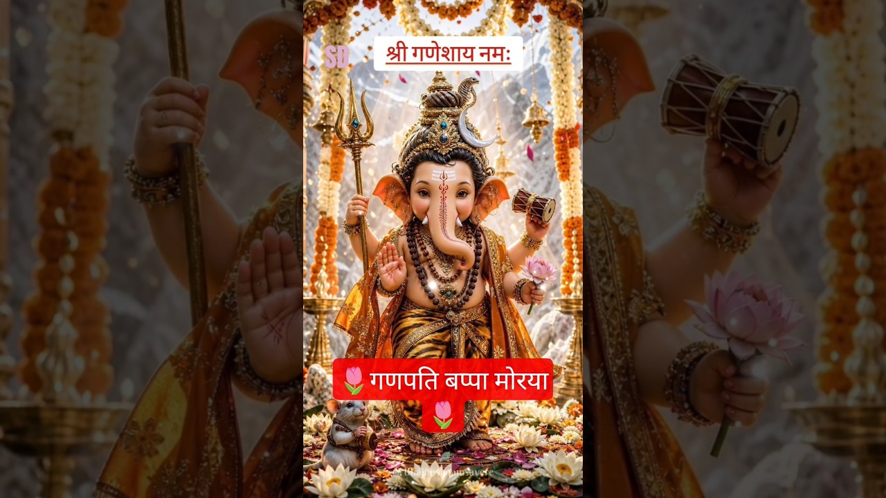 🕉 श्री गणेशाय नमः | मनोकामना पूर्ण होगी🙏🚩#ganpatibappamorya #ganesh #ganesha #shorts #viral #bhakti