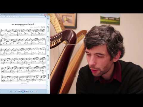 Figuring out lever changes for Bach's, Prelude No. 1 on the harp (Harp Tuesday, episode 69)