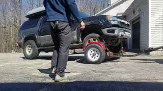 Tow dolly easy way to unload non running vehicle