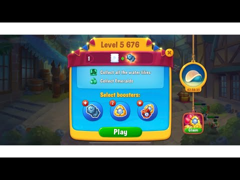 Fishdom mobile game, level 5676 collect emeralds