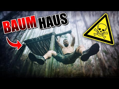 BAUMHAUS im Dschungel bauen #001 - Unge Survival Challenge - Bushcraft Camp | Fritz Meinecke