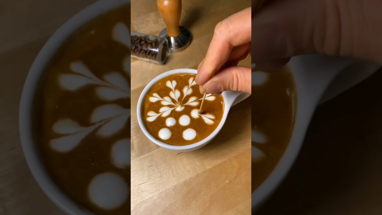 Easy and Impressive Latte Art: Unleash Your Creativity 😊☕️ #latteartcity #easy #beautiful