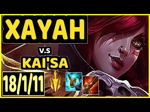 CODY SUN (XAYAH) vs KAI'SA - PENTAKILL 18/1/11 KDA BOTTOM ADC CHALLENGER GAMEPLAY - NA