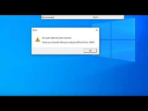 WoMic Error Check your firewall seting to unblock UDP port