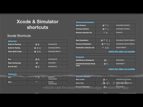 Xcode Shortcuts  email Resources