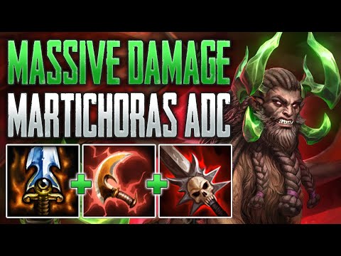 SHREDDING WITH THE NEW HUNTER! Martichoras ADC Gameplay (SMITE Conquest)