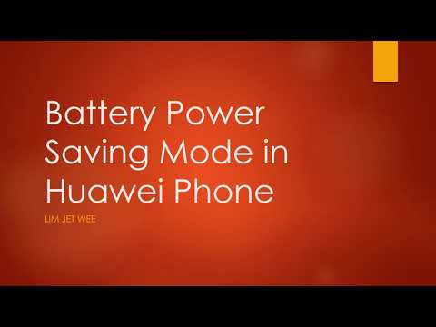 Battery Power Saving Mode in Huawei Phone