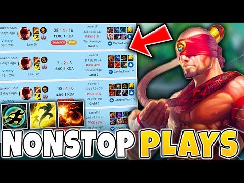 12 MINUTES OF NONSTOP LEE SIN PLAYS - League of Legends