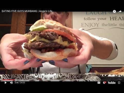 EATING FIVE GUYS MUKBANG | Angie’s Life