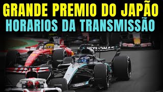 F1 2026 - GRANDE PREMIO DO JAPÃO - HORÁRIOS DA TRANSMISSÃO NA TV GLOBO E F1 TV 