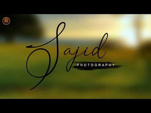 How To Create Own Signature Logo For Photography Adobe illustrator