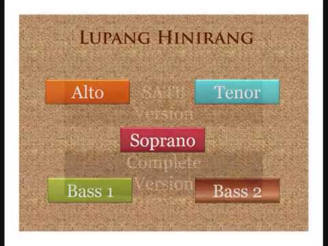 Lupang Hinirang (SATB) - Tutorial for Choir